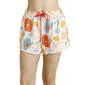 NEW AUREUM women's floral shorts with tie in multi